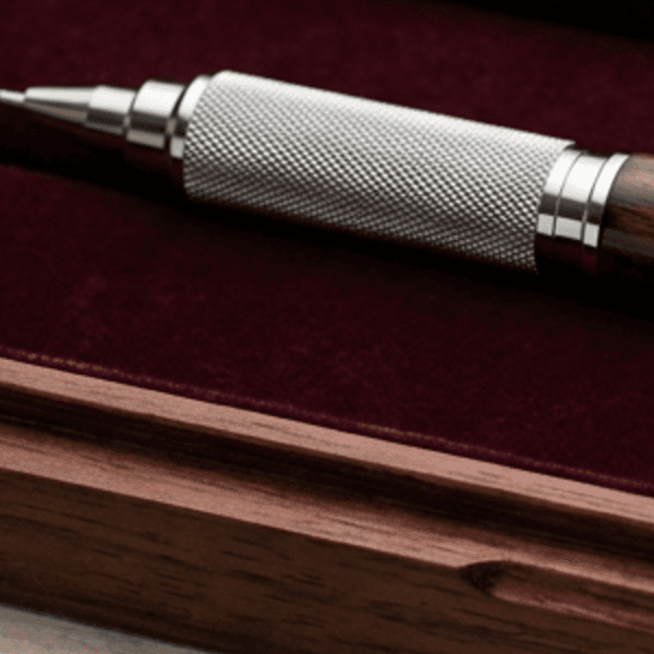 Knurled silver grip section and drawn lead